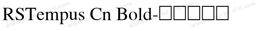 RSTempus Cn Bold字体转换